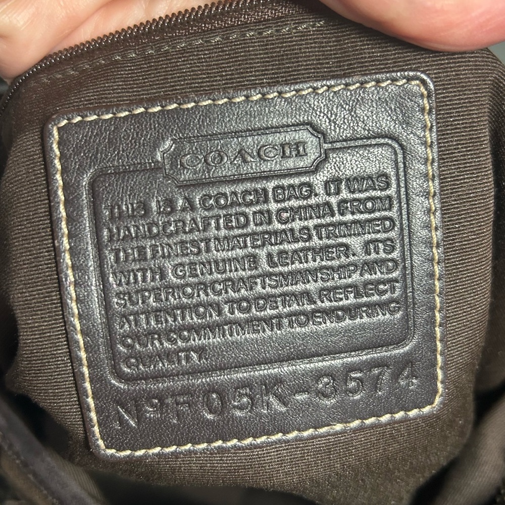 Vintage Coach Soho Signature Duffel bag brown canvas Logo leather trim - Picture 13 of 16